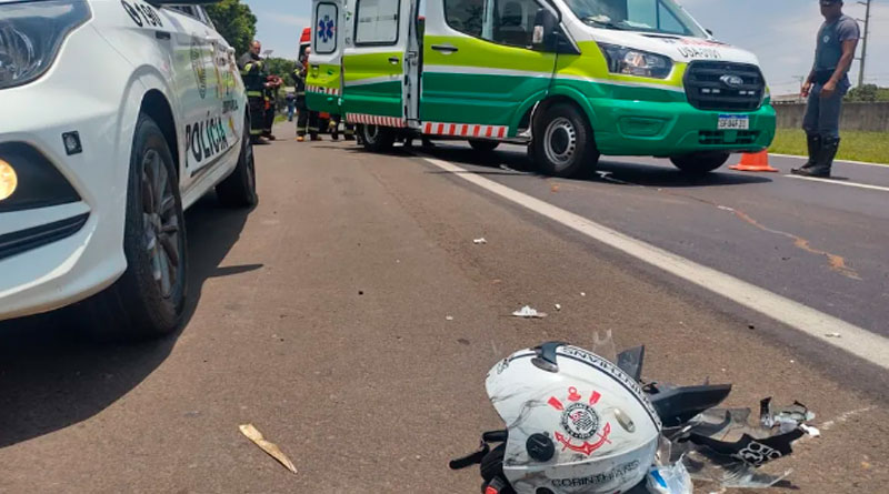 Motociclista fica em estado grave após ser arrastado por caminhão na SP-310 em São Carlos