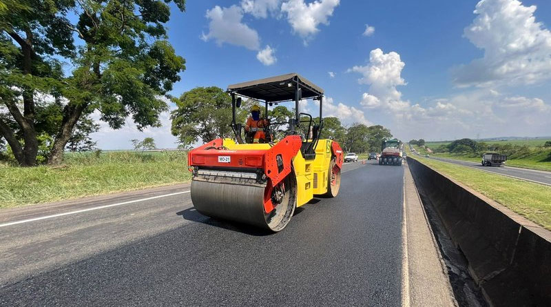 Arteris Intervias inicia nova etapa de recapeamento na Rodovia Anhanguera em Santa Cruz da Conceição