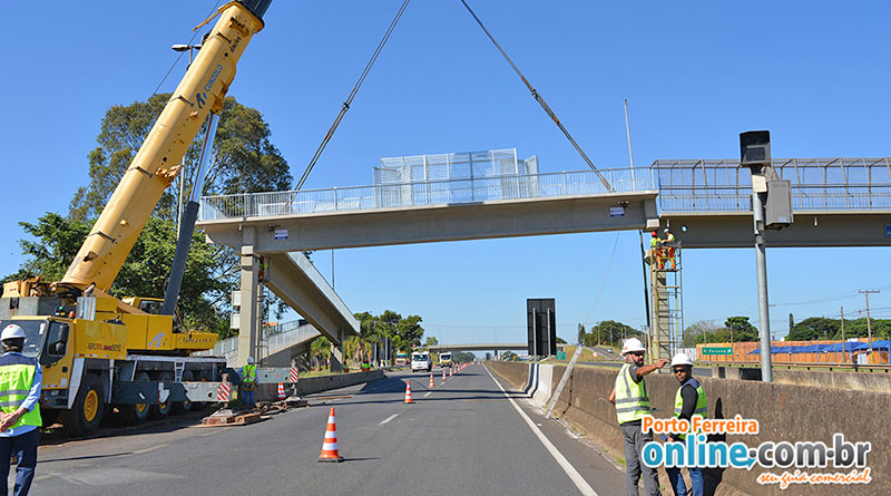 Arteris Intervias informa interdição de acessos à Rodovia Anhanguera, em Porto Ferreira, para ajustes finais na passarela