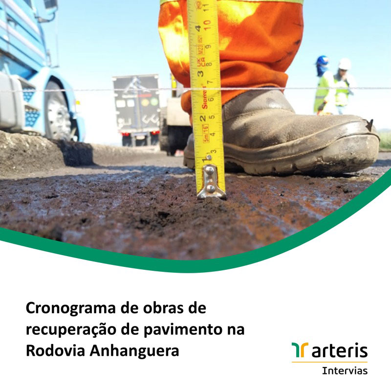 Confira o cronograma de obras para Rodovia Anhanguera (SP-330) no trecho da Arteris Intervias
