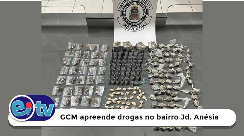 GCM apreende drogas no bairro Jd. Anésia