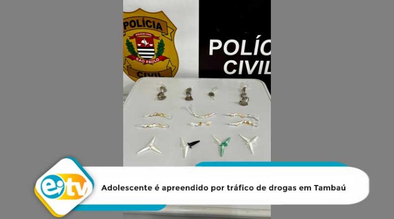 Adolescente é apreendido por tráfico de drogas no centro de Tambaú