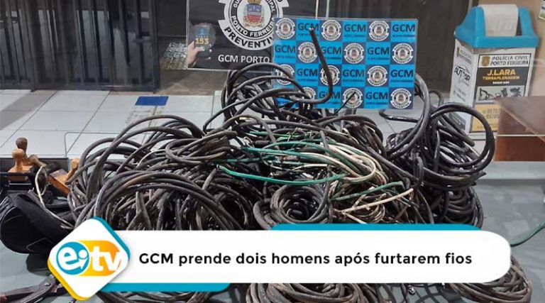GCM prende dois homens após furtarem fios