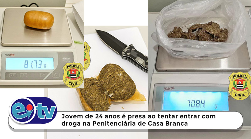 Maconha escondida no corpo leva jovem à prisão em Casa Branca.