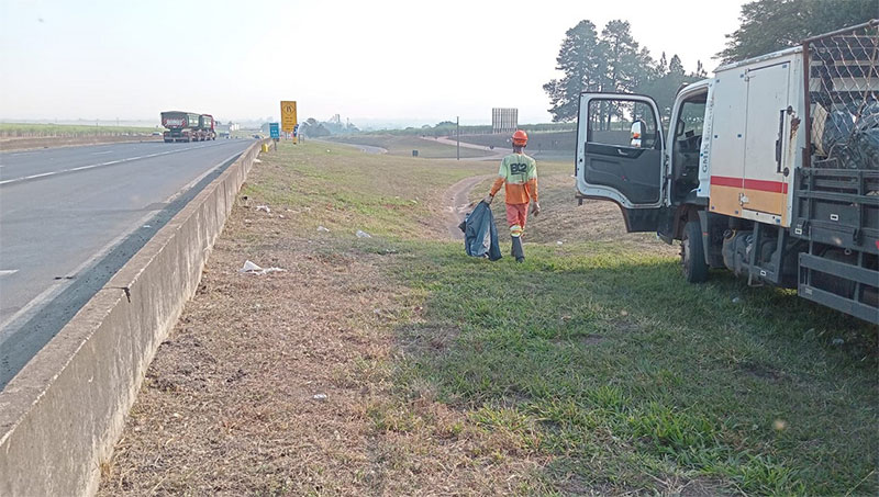 Arteris Intervias alerta sobre os riscos do descarte irregular de lixo nas rodovias.