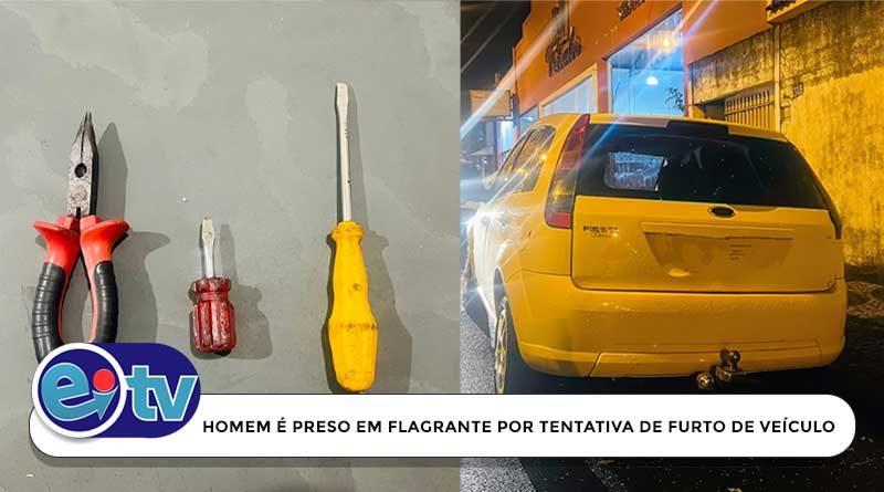 Polícia Militar prende homem em flagrante por tentativa de furto de veículo em Descalvado.