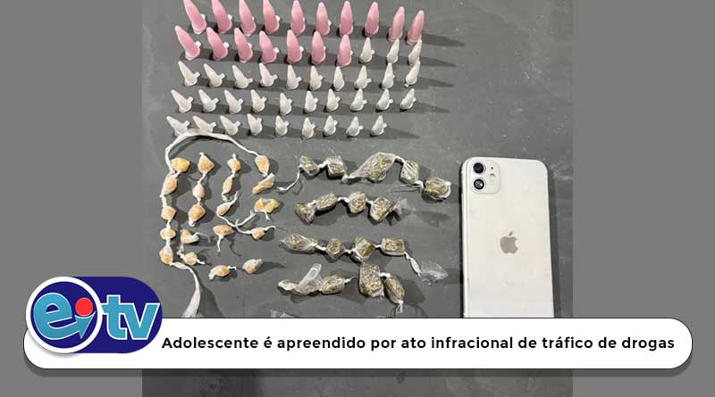 Adolescente é apreendido por ato infracional de tráfico de drogas em Porto Ferreira.