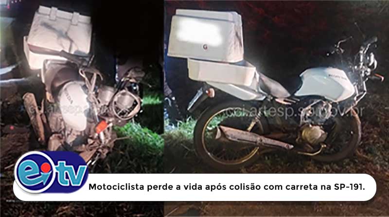 Motociclista perde a vida após colisão com carreta na Rodovia Wilson Finardi (SP-191).