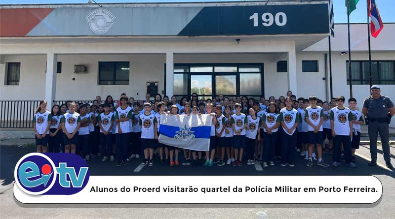 Alunos do Proerd visitarão quartel da Polícia Militar em Porto Ferreira na próxima semana.