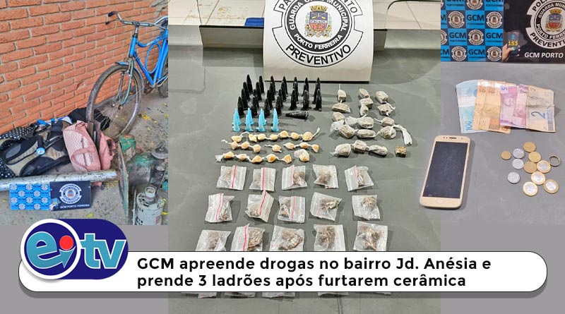 GCM apreende drogas no bairro Jd. Anésia