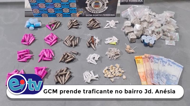 GCM prende traficante no bairro Jd. Anésia