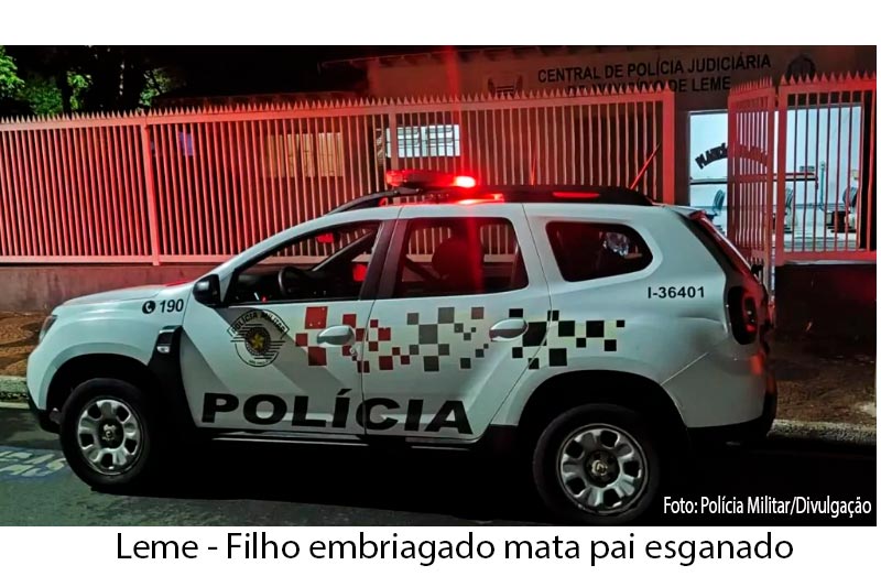 Filho embriagado mata pai esganado durante briga em Leme-SP