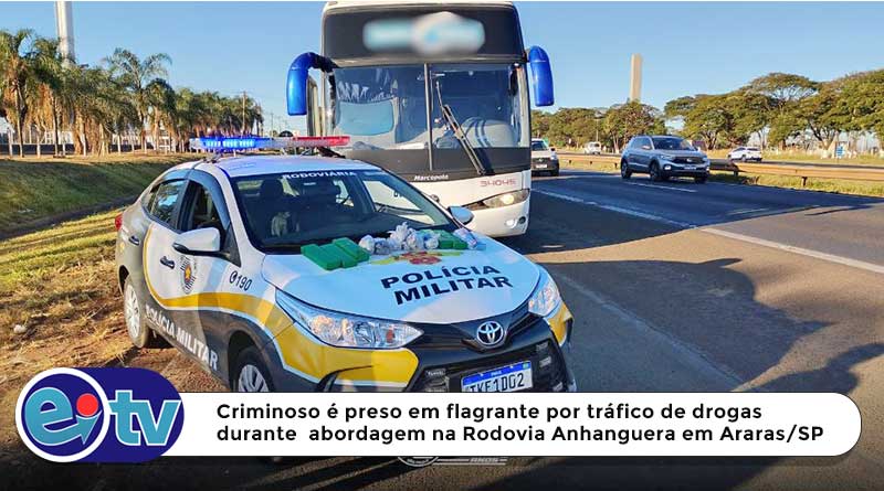 Homem é preso por tráfico de drogas durante operação na Rodovia Anhanguera, em Araras