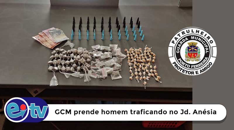 GCM prende homem traficando no Jd. Anésia