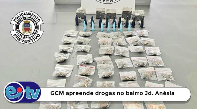 GCM apreende drogas no bairro Jd. Anésia