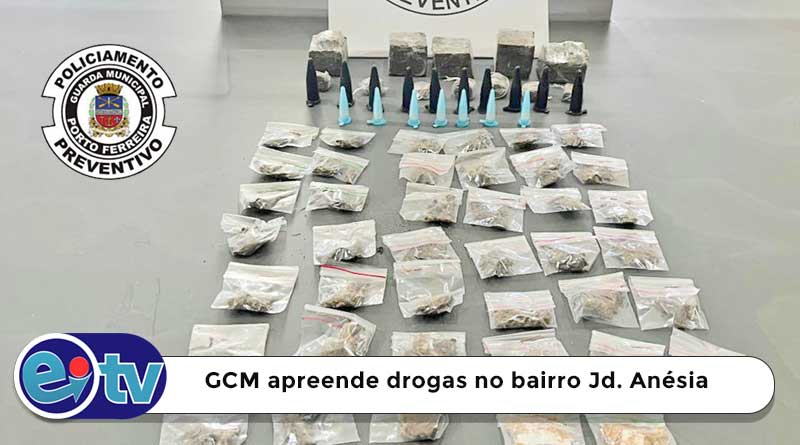 GCM apreende drogas no bairro Jd. Anésia