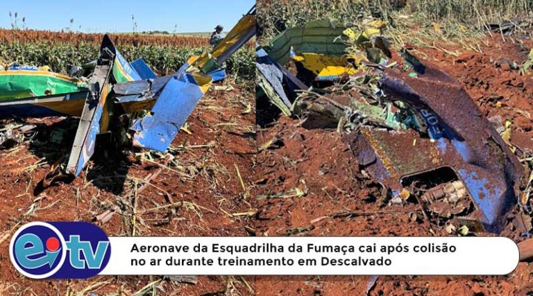 Aeronave da Esquadrilha da Fumaça cai após colisão no ar durante treinamento em  [...]