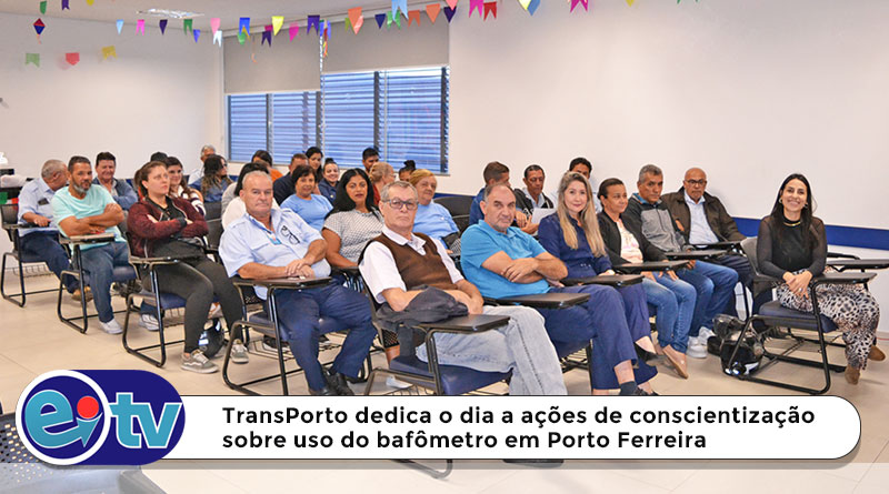 TransPorto dedica o dia a ações de conscientização sobre uso do bafômetro em Porto Ferreira