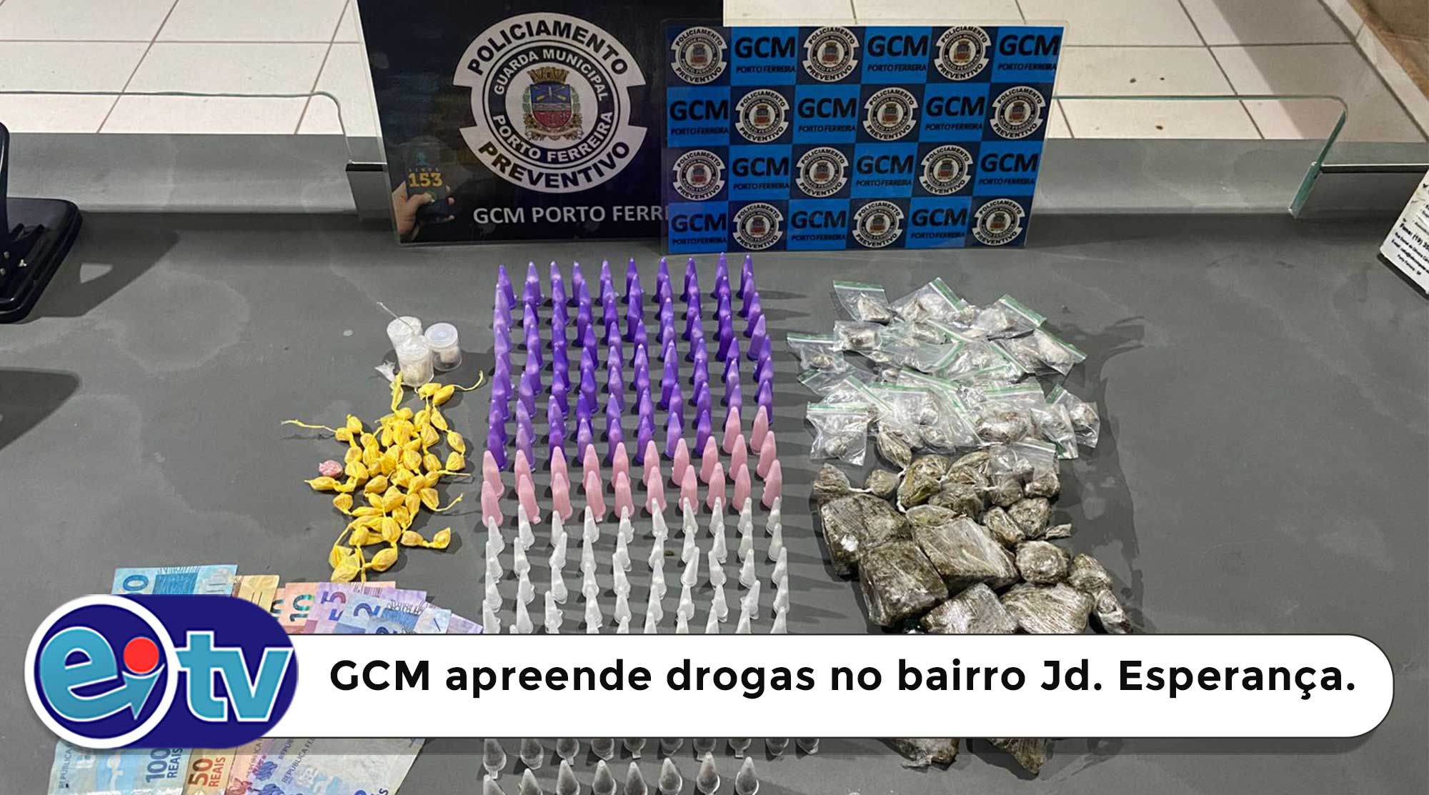 GCM apreende drogas no bairro Jd. Esperança