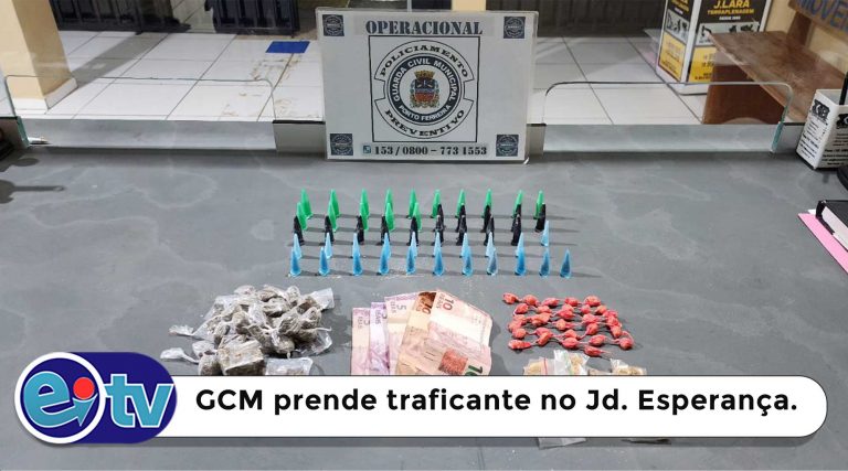 GCM prende traficante no Jd. Esperança