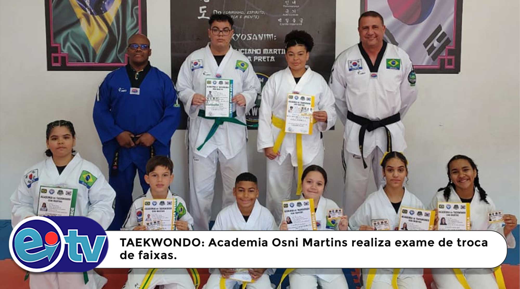 TAEKWONDO: Academia Osni Martins realiza exame de troca de faixas.
