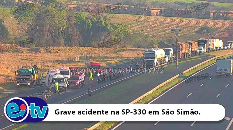 Grave acidente na SP-330 em São Simão