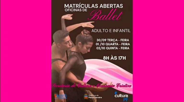 Matrículas abertas para Oficinas de Ballet em Porto ferreira