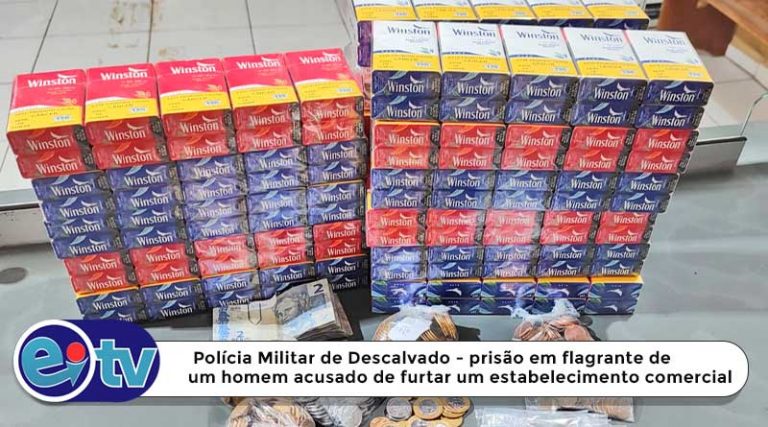 Polícia Militar prende homem em flagrante por furto a supermercado em Descalvado