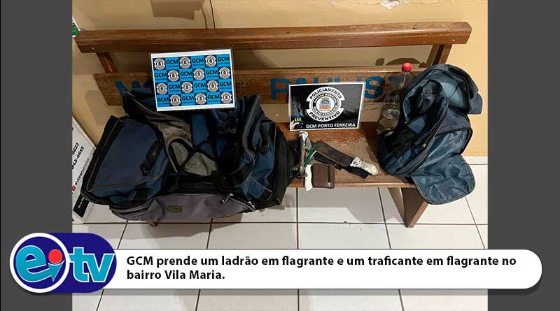 GCM prende um ladrão em flagrante e um traficante em flagrante no bairro Vila Maria.