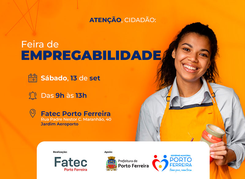 Interessados em vagas da Feira da Empregabilidade devem procurar o PAT de 8 a 12 de setembro