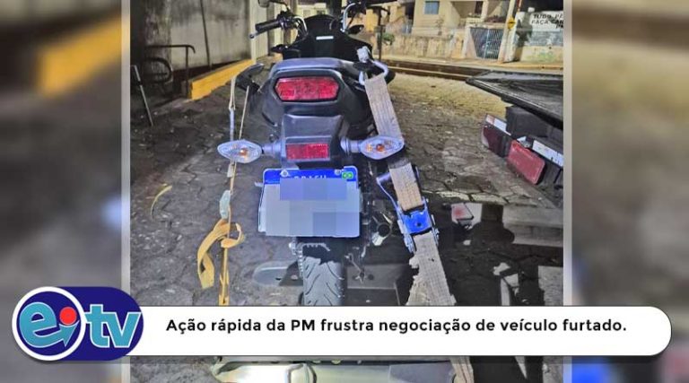 Polícia Militar apreende motocicleta furtada em Porto Ferreira