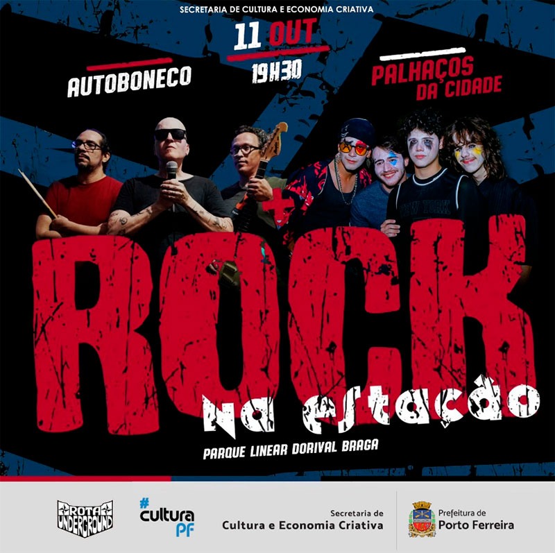Edição de setembro do Rock na Estação traz as bandas Autoboneco e Palhaços da Cidade