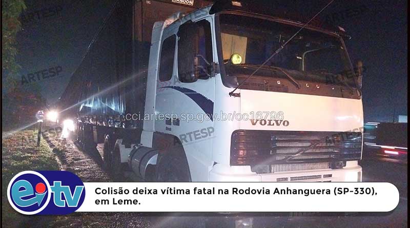 Colisão deixa vítima fatal na Rodovia Anhanguera (SP-330), em Leme