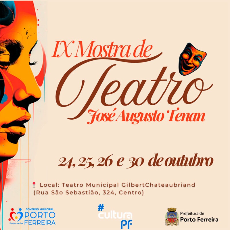 IX Mostra de Teatro José Augusto Tenan acontece a partir de sexta-feira, com entrada gratuita