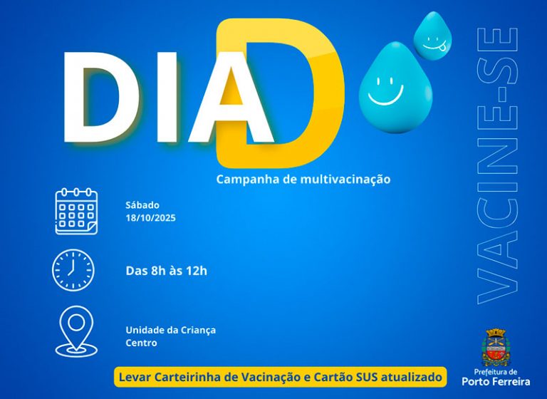 Prefeitura realiza dia D da Campanha de Multivacinação no próximo sábado (18/10)
