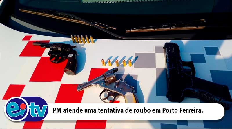PM atende tentativa de roubo em Porto Ferreira.
