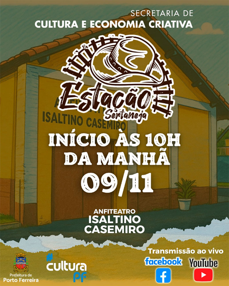 Próxima edição do Estação Sertaneja acontece neste domingo 09/11