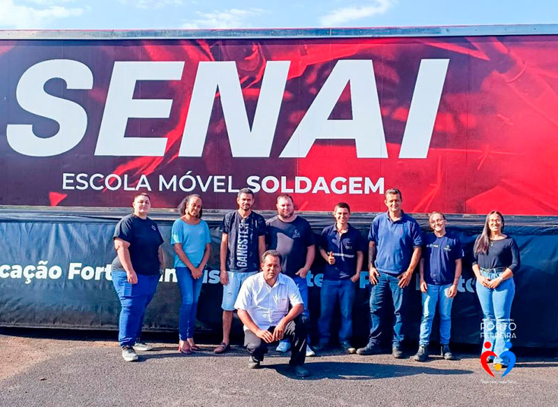 Curso de Soldagem da Carreta-Escola do Senai é concluído em Porto Ferreira