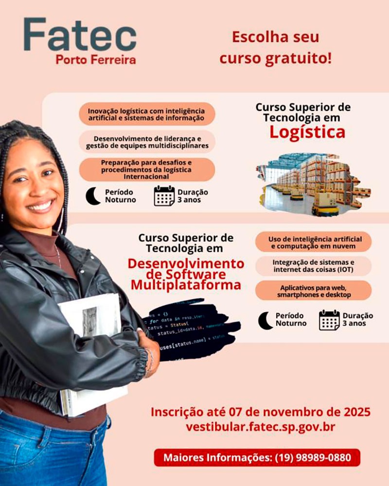 Prazo para inscrição no vestibular da Fatec termina às 15 horas de sexta-feira