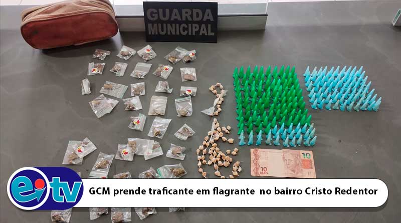 GCM prende traficante em flagrante no bairro Cristo Redentor