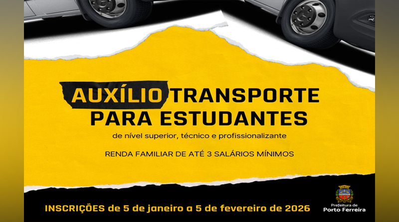 Inscrições para estudantes receberem auxílio transporte para o 1º semestre de 20 [...]