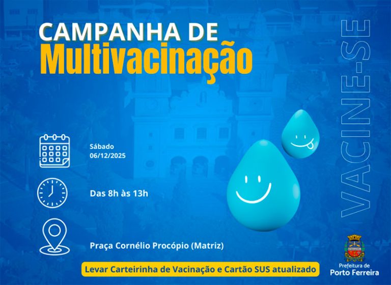Encerramento da campanha de multivacinação com atrações infantis acontece sábado [...]