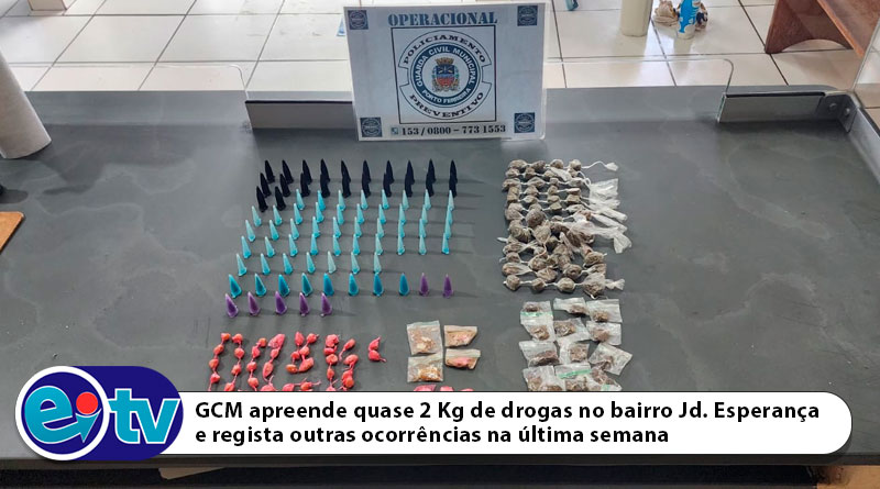 GCM apreende quase 2 Kg de drogas no bairro Jd. Esperança e registra outras ocor [...]