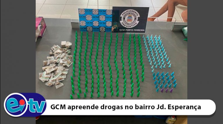 GCM apreende drogas no bairro Jd. Esperança