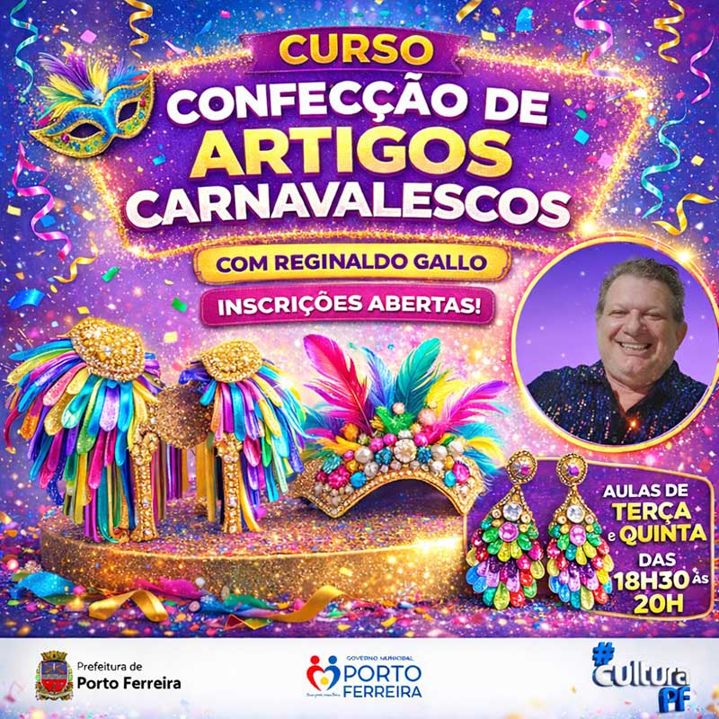 Secretaria de Cultura abre inscrições para curso de confecção de artigos carnava [...]