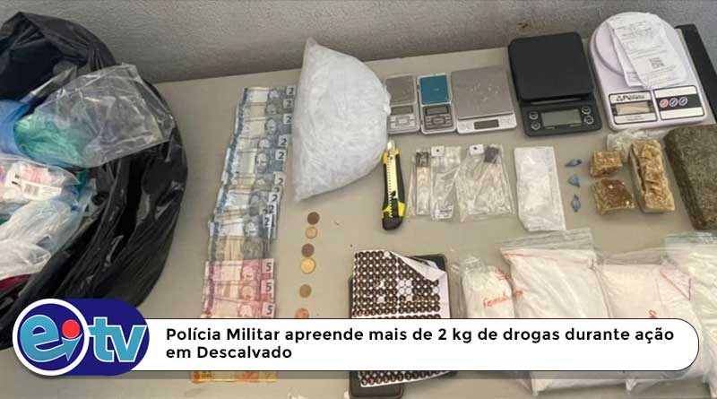 Polícia Militar apreende mais de 2 kg de drogas durante ação em Descalvado