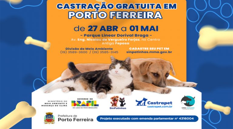 Porto Ferreira programa novo mutirão do Castramóvel com inscrições online e cada [...]