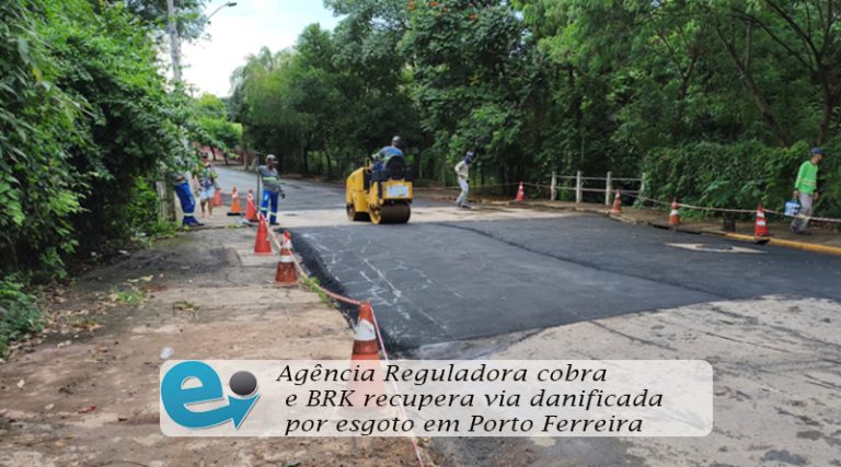 Agência Reguladora cobra e BRK recupera via danificada por esgoto em Porto Ferre [...]
