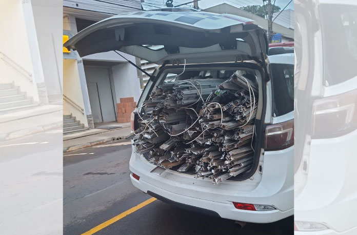 PM prende Homem em flagrante tentando furtar cerca de 200 kg de alumínio de préd [...]