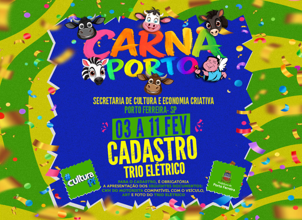 Cadastro de trios elétricos para o CarnaPorto 2026 começa amanhã